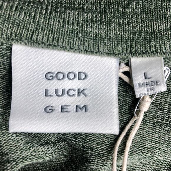 Good Luck Gem Green Knit Polo Dress - Size Large - Picture 9 of 12